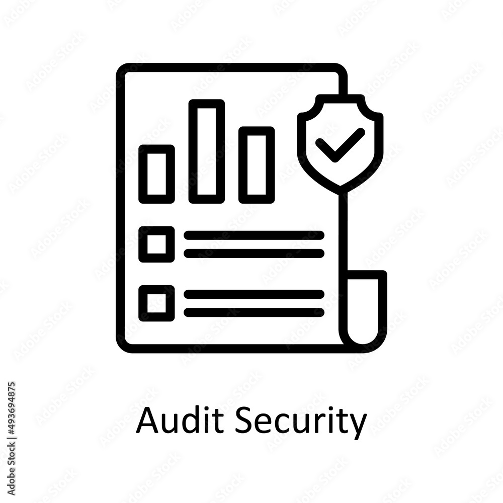 Poster audit security vector outline icons for your digital or print projects.