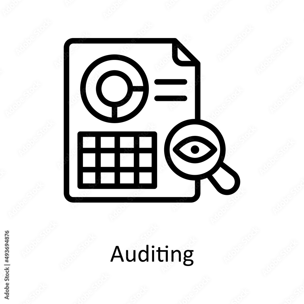 Aufkleber auditing vector outline icons for your digital or print projects.