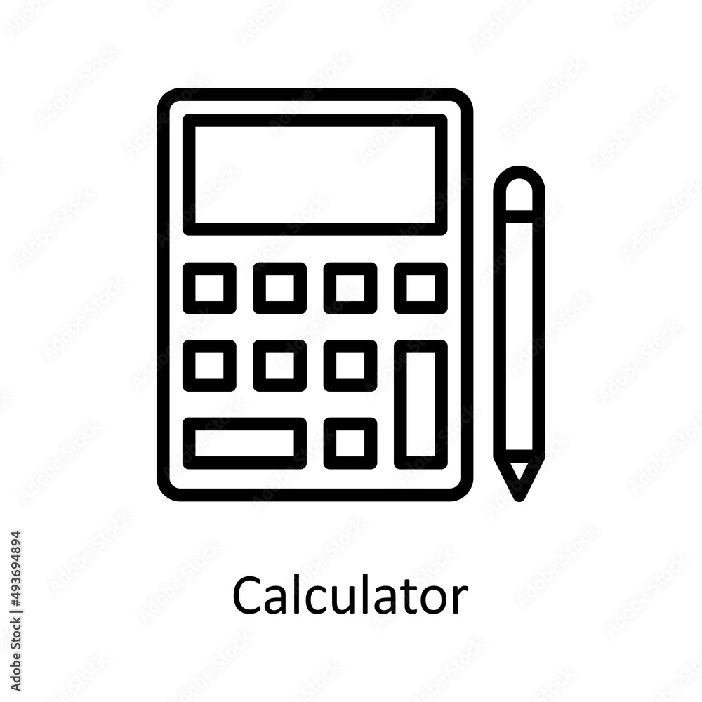 Aufkleber calculator vector outline icons for your digital or print projects.