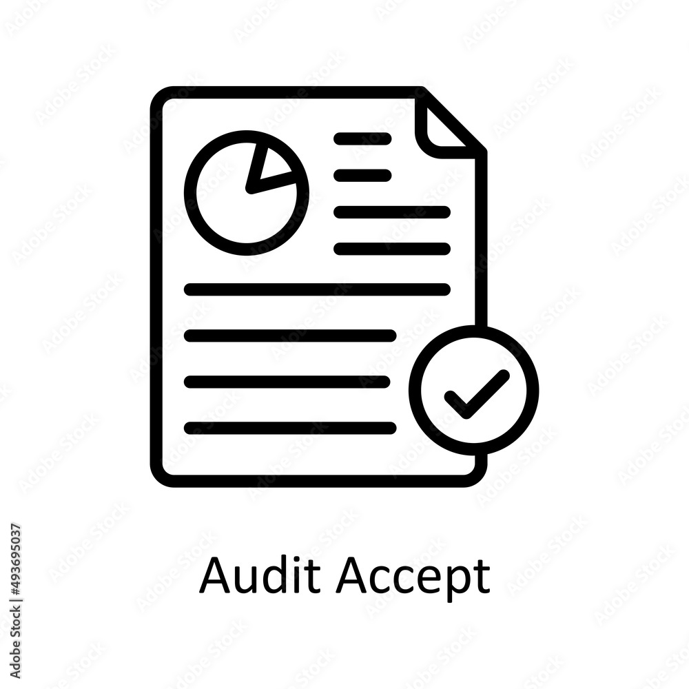 Poster audit accept vector outline icons for your digital or print projects.