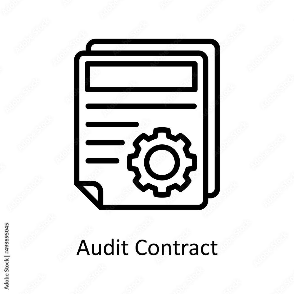 Poster audit contract vector outline icons for your digital or print projects.