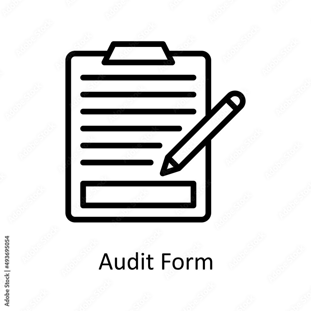 Poster audit form vector outline icons for your digital or print projects.