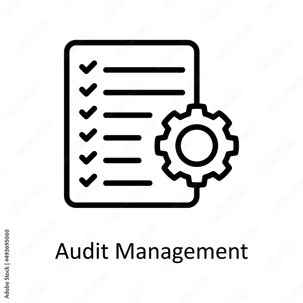 Poster audit management vector outline icons for your digital or print projects.