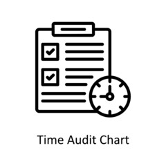 Time Audit Chart Vector Outline icons for your digital or print projects.