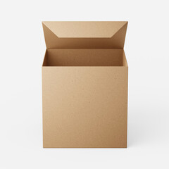 Square card box open on a plain background. 3d render.