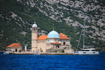 Fototapeta na wymiar Church of Our Lady of the Rocks in Montenegro