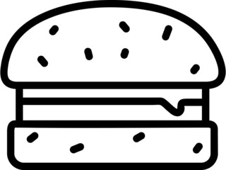 hamburger line art