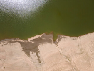 Aerial view of Domlyan Reservoir, Bulgaria
