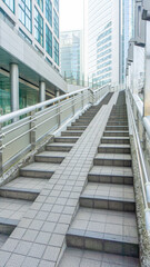 Stairs and railings on pedestrian bridges in the city_27