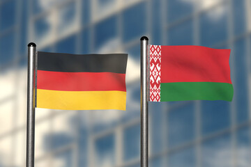 3d rendering of an flag of Germany and Belarus