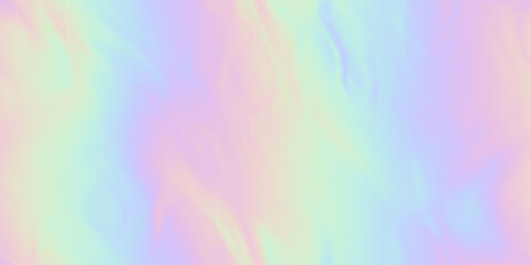 Seamless trendy iridescent rainbow foil texture. Soft holographic pastel unicorn marble background pattern. Modern pearlescent blurry abstract swirl illustration. © Unleashed Design