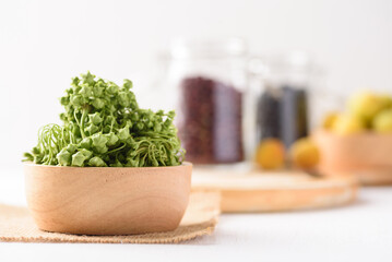 Organic local vegetable from northern Thai farmer  market on white background