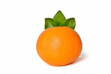 orange on a white