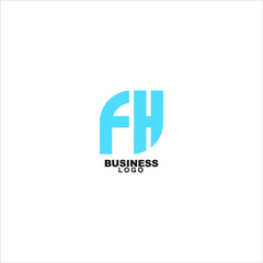 FH logo design vector templates 
