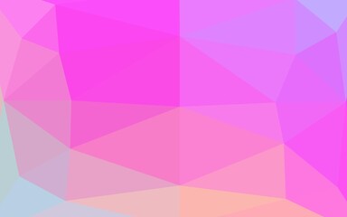 Obraz premium Light Pink vector polygon abstract backdrop.