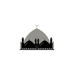 mosque icon logo illustration