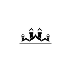 mosque icon logo illustration