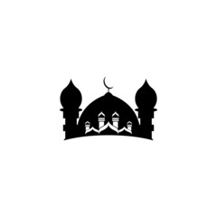 mosque icon logo illustration