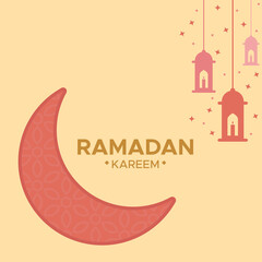 Illustration vector graphic of Ramadan Template. Perfect for Ramadan content, template, layout.