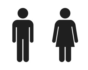 Fototapeta na wymiar Male and female toilet icons.