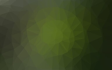 Dark Green vector polygonal pattern.