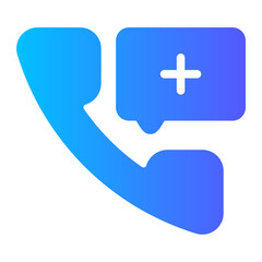 Obraz premium emergency call gradient icon
