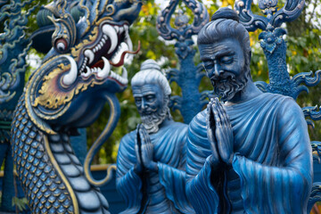 Wat Rong Seua Ten - Chiang Rai Blue Temple   - obrazy, fototapety, plakaty
