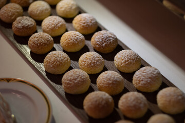 catering food, dessert and sweet, mini canapes, snacks and appetizers, food for the event, sweetmeat