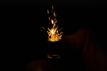 Sparks of a lighter