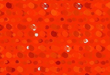 Light Orange vector background with bubble shapes.