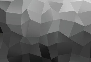 Dark Silver, Gray vector polygon abstract background.