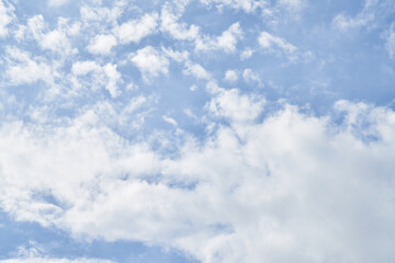 Beatiful blue sky with clouds on a sunny day