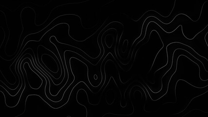Abstract Wood Grain lines Stroke Wave Pattern Black And White Map Background
