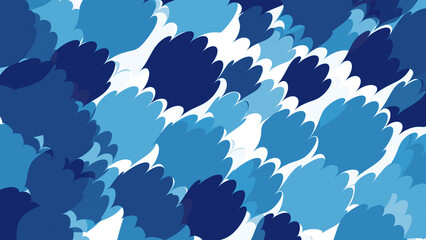Abstract Cartoon Comic Flat Ocean Wave Sea Pattern Background