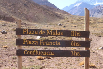 Aconcagua Park trail in Argentina