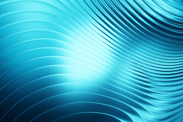3d Illustration  rows of  blue   line  . Geometric background, weave pattern.