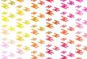 Light Red, Yellow vector template with repeated sticks.