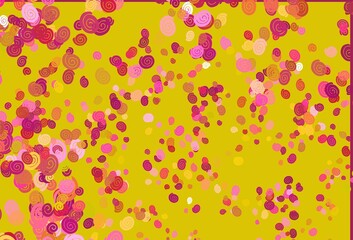 Light Pink, Yellow vector template with abstract lines.