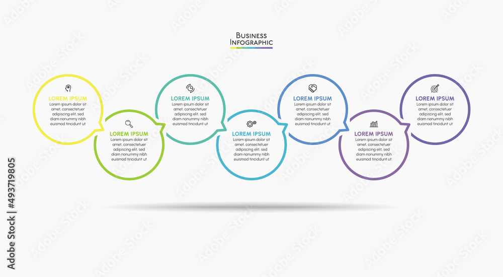 Wall mural business data visualization. timeline infographic icons designed for abstract background template mi