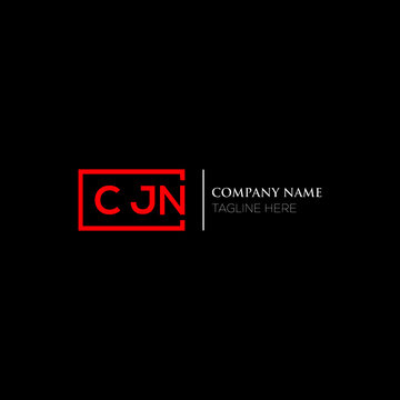 CJN logo monogram isolated on circle element design template, CJN letter logo design on black background. CJN creative initials letter logo concept.  CJN letter design.