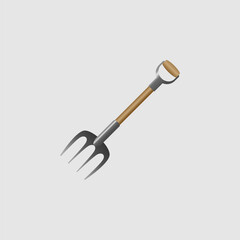 Rake icon. Cartoon of sickle vector icon