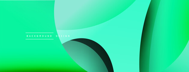 Creative geometric wallpaper. Minimal abstract background. Circle and wave composition vector illustration for wallpaper banner background or landing page