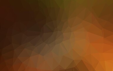 Dark Orange vector shining triangular template.