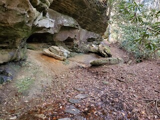 old cave in the mountains