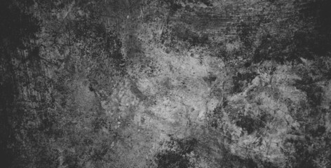 Fototapeta na wymiar Black concrete wall or dark gray rough grainy stone texture background.