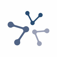 Molecule atom symbol logo template vector icon illustration