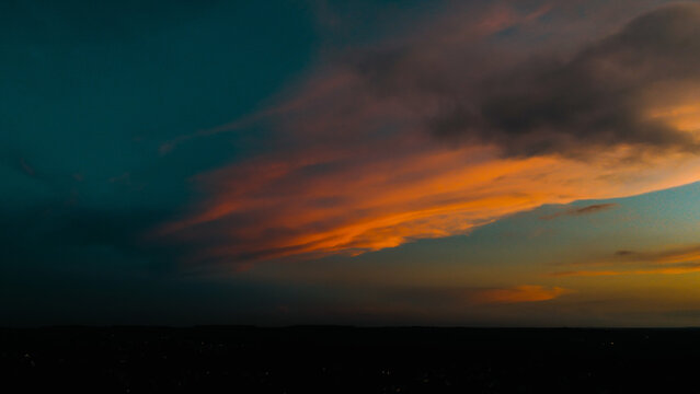 sunset in the sky