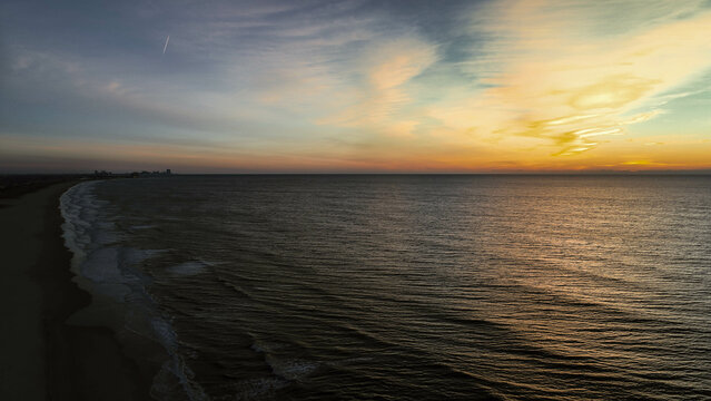 sunset on the beach