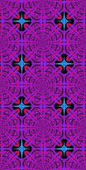 Fractodome Colorful Seamless Fractal Patterns