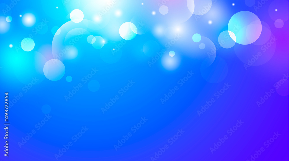 Wall mural abstract bokeh lights background with copy space vector illustration